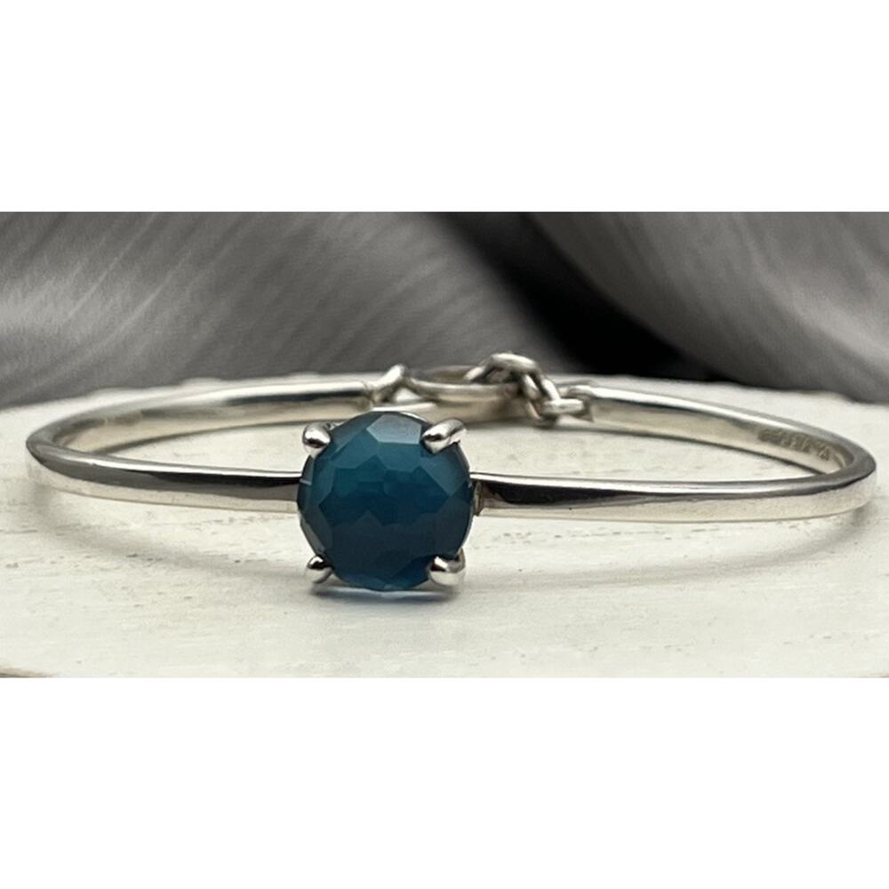 Ippolite 925 Crystal Quartz & Mother Of Pearl Chain Bracelet 12.35G / 6 In - Picture 3 of 10